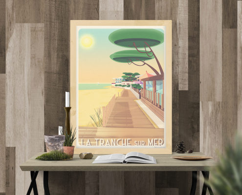 Illustration de La tranche sur mer